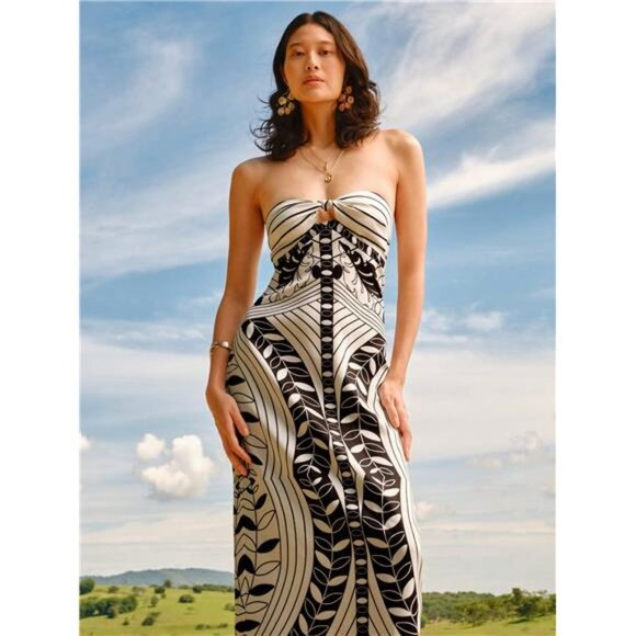 Women's Boho Tropical Print Vacation Casual Summer Beach Sleeveless